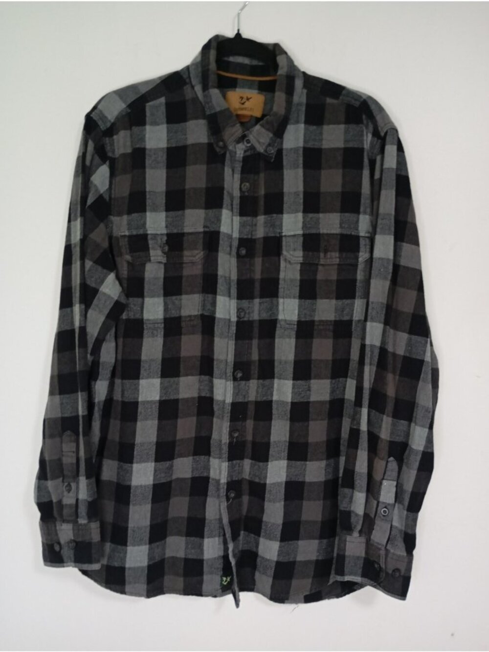 Outdoor Life Men's Plaid Purple Button Up Flannel Shirt Size XL